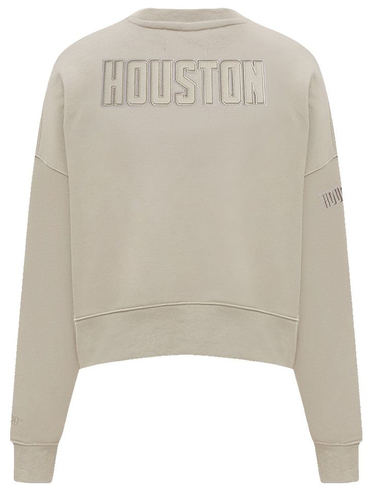 Pro Standard Women's Houston Rockets Taupe Neutral Fleece Crewneck Sweatshirt product image