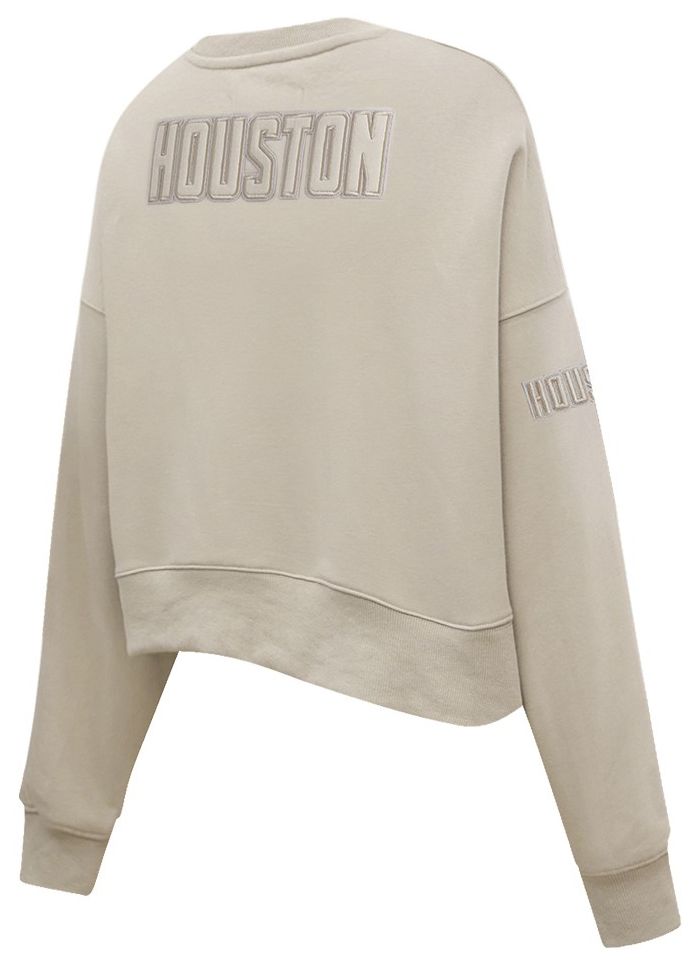 Pro Standard Women's Houston Rockets Taupe Neutral Fleece Crewneck Sweatshirt product image