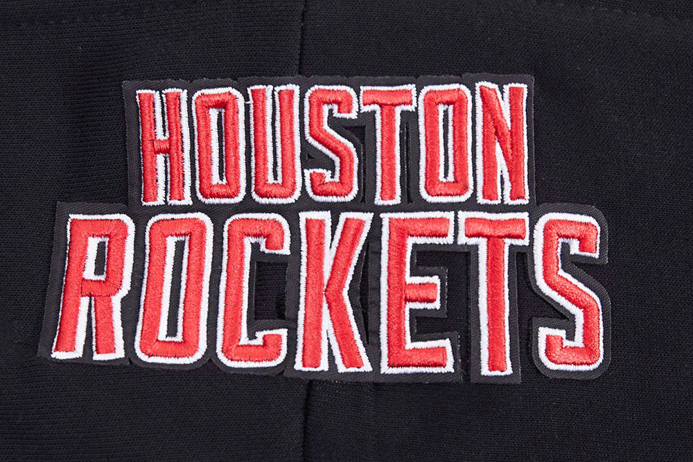 Pro Standard Women's Houston Rockets Black Script Tail Rib Cropped Fleece Pullover Hoodie product image