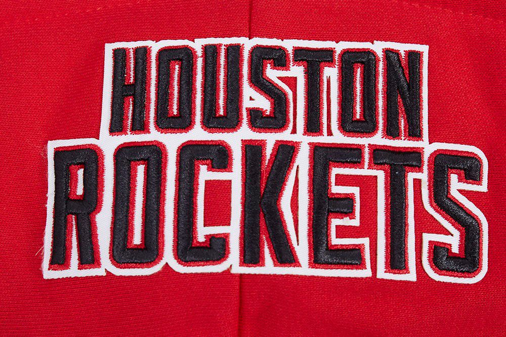 Pro Standard Women's Houston Rockets Red Script Tail Rib Cropped Fleece Pullover Hoodie product image