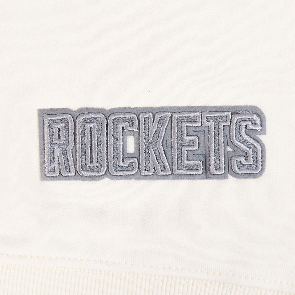 Pro Standard Women's Houston Rockets Off White Reverse French Terry Crewneck Sweatshirt product image
