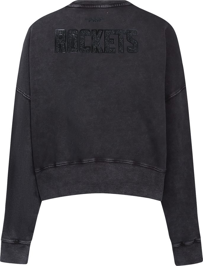 Pro Standard Women's Houston Rockets Black Crystalline Crewneck Sweatshirt product image