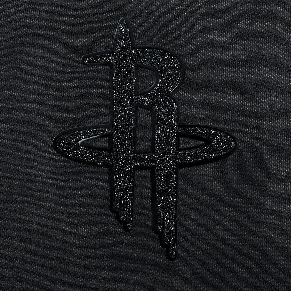 Pro Standard Women's Houston Rockets Black Crystalline Crewneck Sweatshirt product image