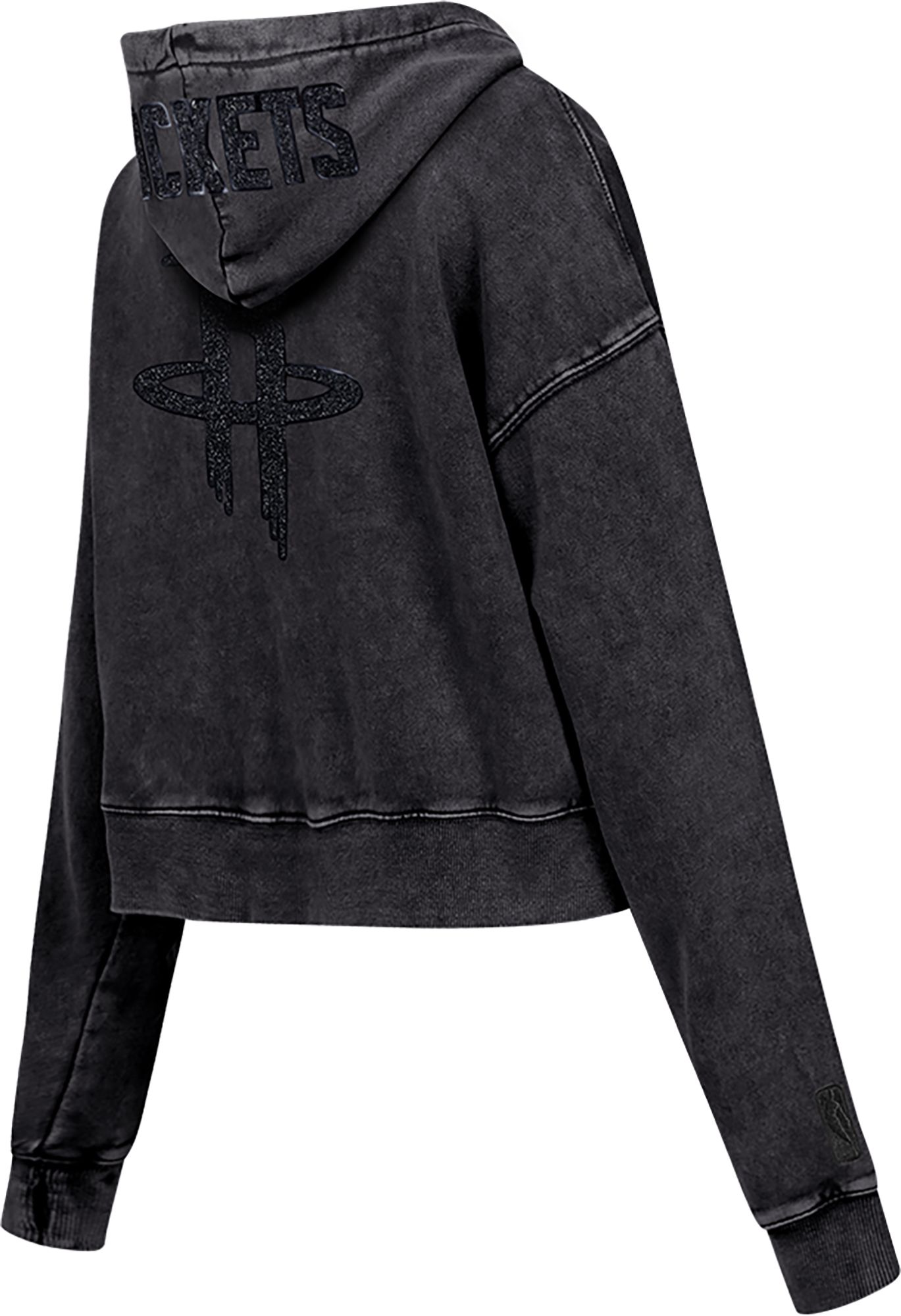 Pro Standard Women's Houston Rockets Black Crystalline Cropped Pullover Hoodie product image