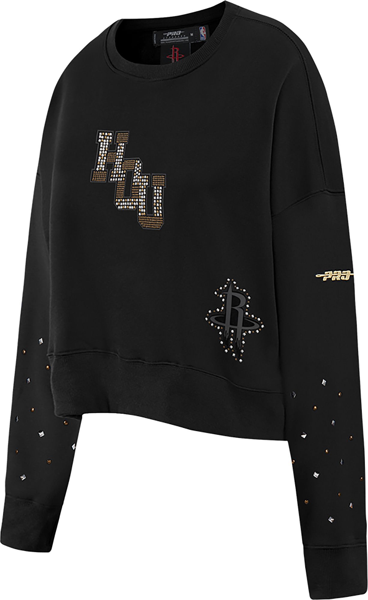 Pro Standard Women's Houston Rockets Black Renegade Crewneck Sweatshirt product image