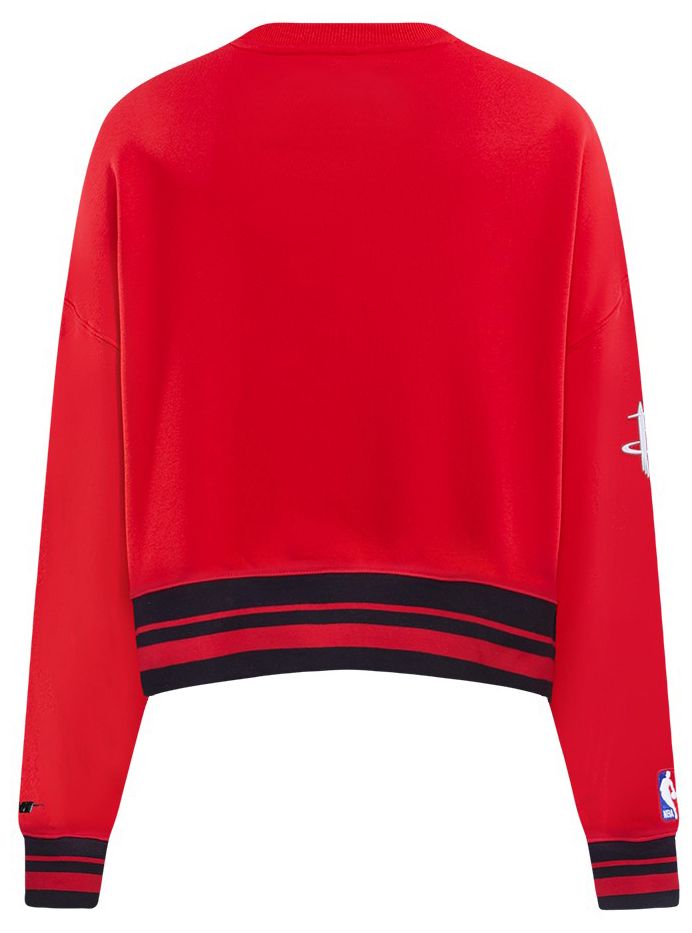 Pro Standard Women's Houston Rockets Red Retro Classic Fleece Crewneck Sweatshirt product image