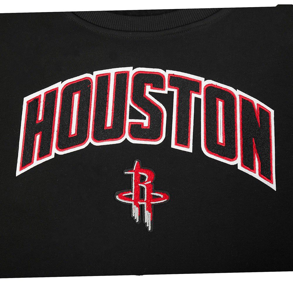 Pro Standard Women's Houston Rockets Black Classic Fleece Crewneck Sweatshirt product image