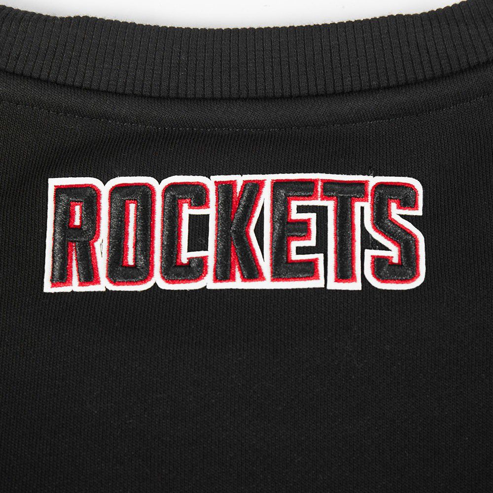 Pro Standard Women's Houston Rockets Black Classic Fleece Crewneck Sweatshirt product image