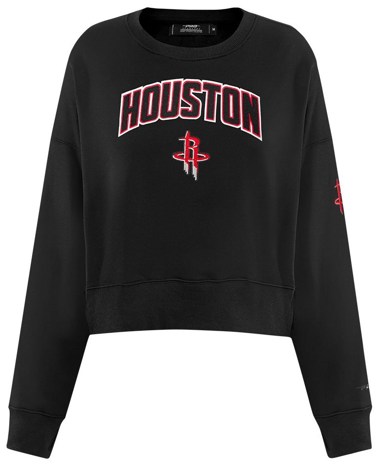 Pro Standard Women's Houston Rockets Black Classic Fleece Crewneck Sweatshirt product image