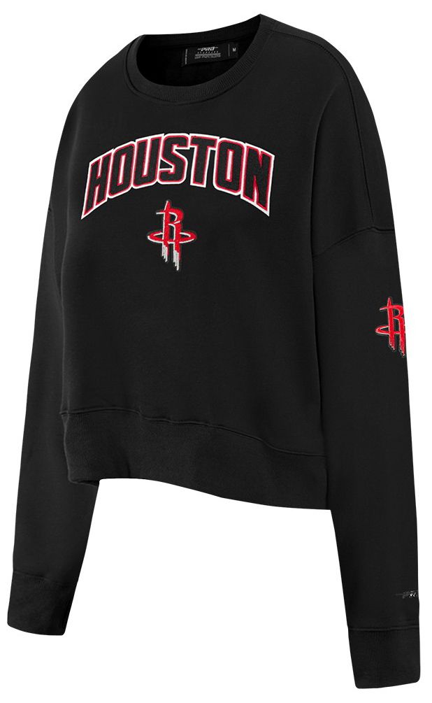 Pro Standard Women's Houston Rockets Black Classic Fleece Crewneck Sweatshirt product image