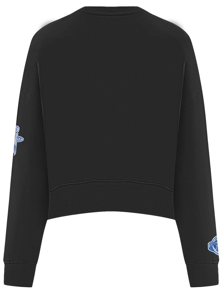 Pro Standard Women's Houston Rockets Black Varsity Blues Fleece Crewneck Sweatshirt product image