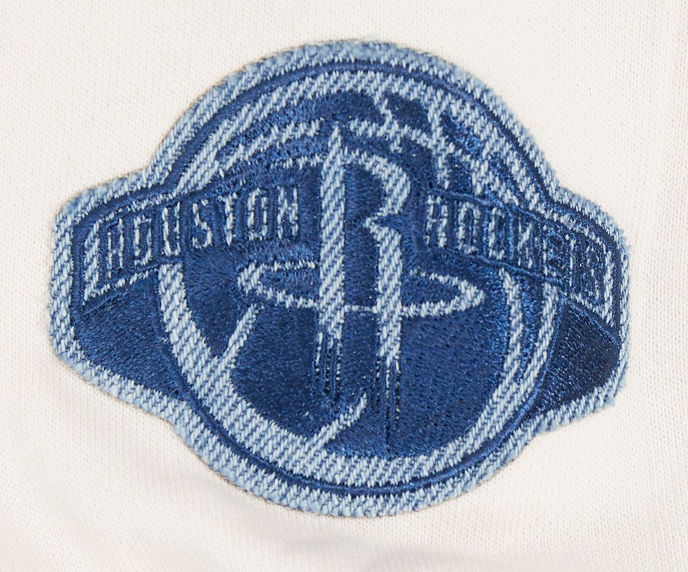 Pro Standard Women's Houston Rockets Linen Varsity Blues Fleece Crewneck Sweatshirt product image