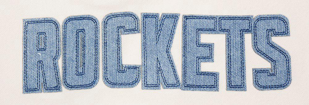 Pro Standard Women's Houston Rockets Linen Varsity Blues Fleece Crewneck Sweatshirt product image