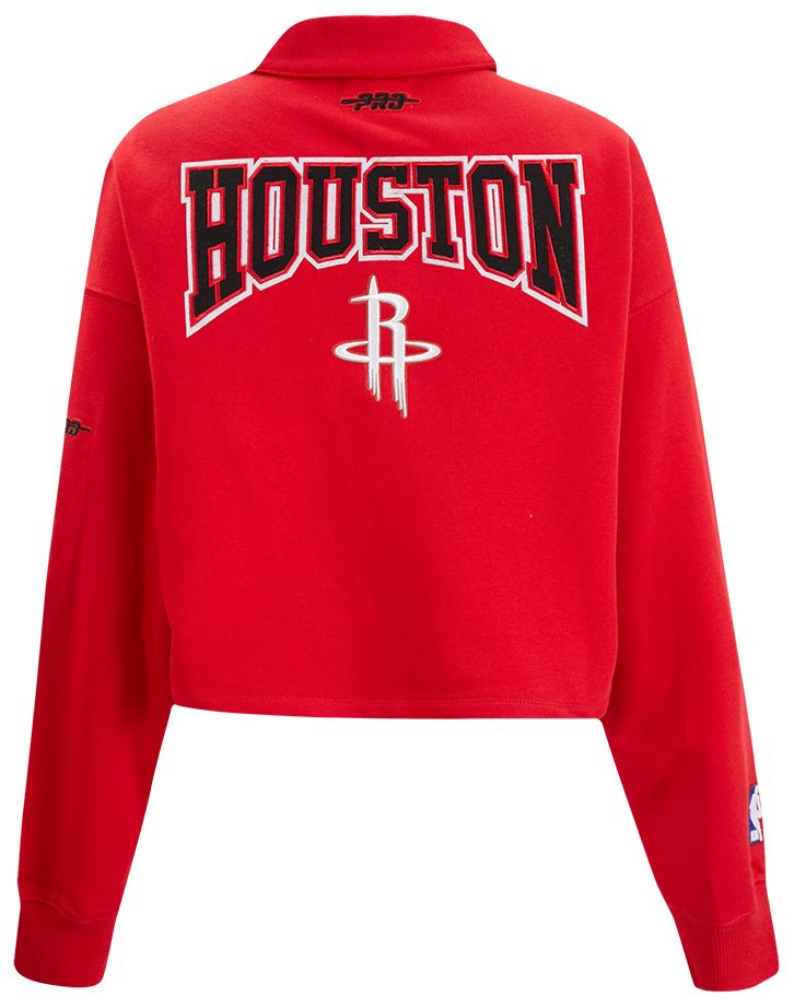 Pro Standard Women's Houston Rockets Red Crest Emblem Long Sleeve Polo product image