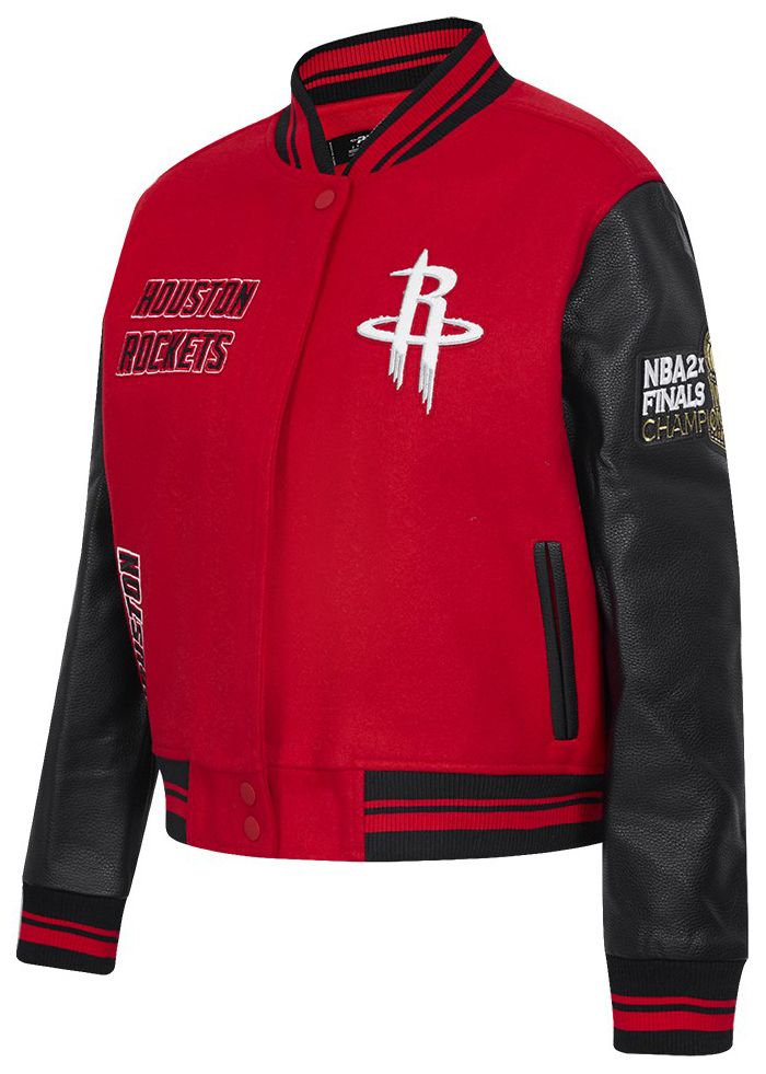 Pro Standard Women's Houston Rockets Red Classic Rib Wool Varsity Jacket product image