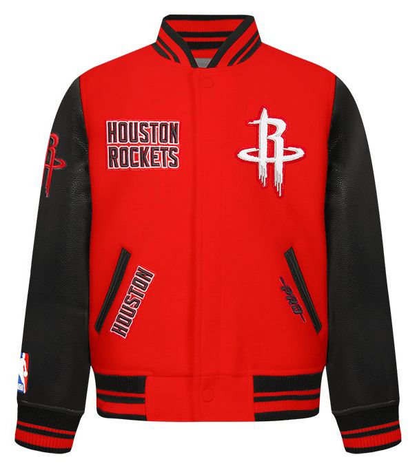 Pro Standard Boys' Houston Rockets Red Wool Varsity Jacket product image