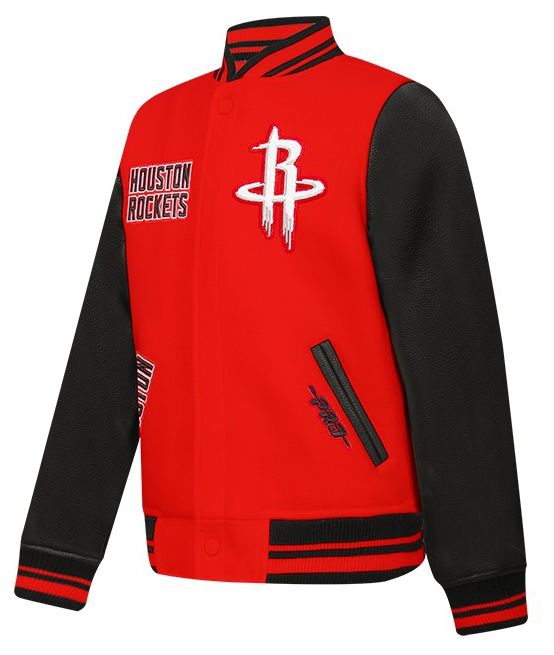 Pro Standard Boys' Houston Rockets Red Wool Varsity Jacket product image