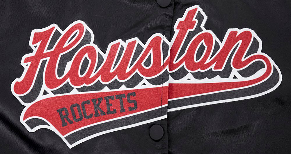 Pro Standard Women's Houston Rockets Black Script Tail Satin Jacket product image