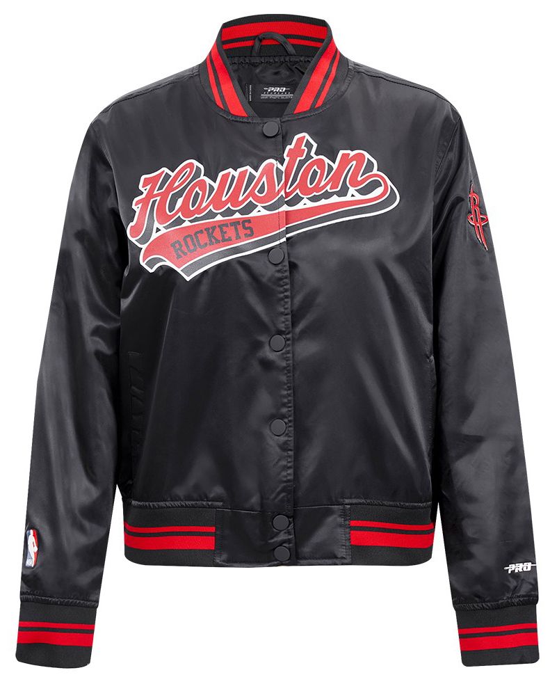 Pro Standard Women's Houston Rockets Black Script Tail Satin Jacket product image