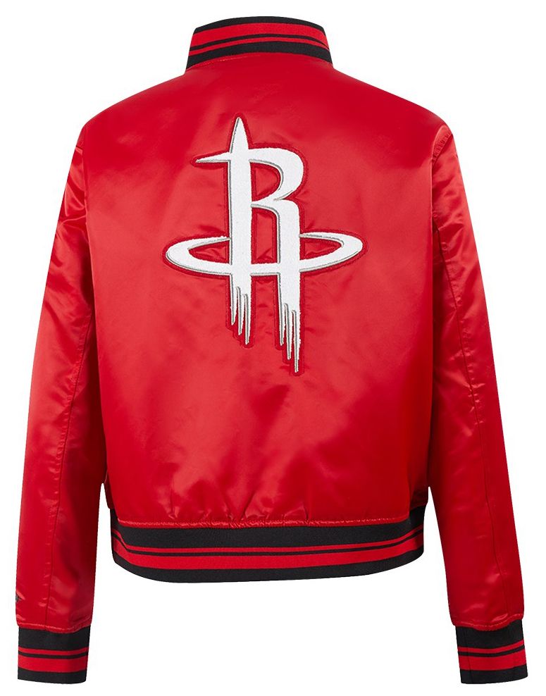 Pro Standard Women's Houston Rockets Red Retro Classic Rib Satin Jacket product image
