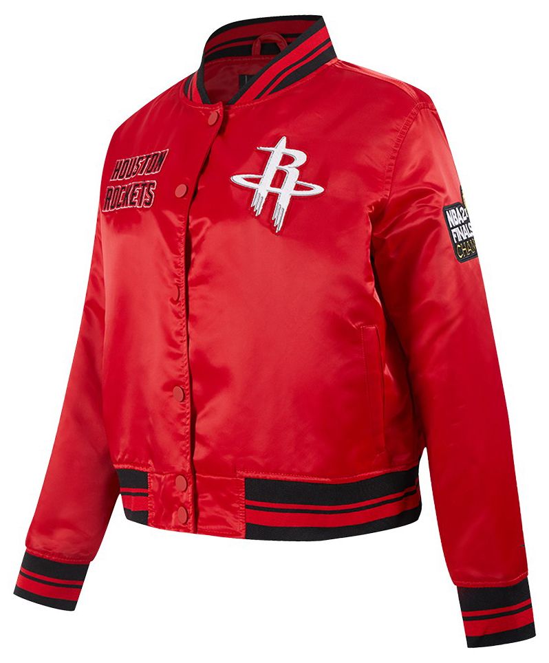 Pro Standard Women's Houston Rockets Red Retro Classic Rib Satin Jacket product image