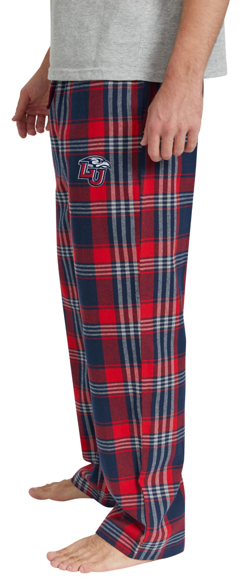 College Concepts Men's Liberty Flames Plaid Regional Logo Flannel Pants