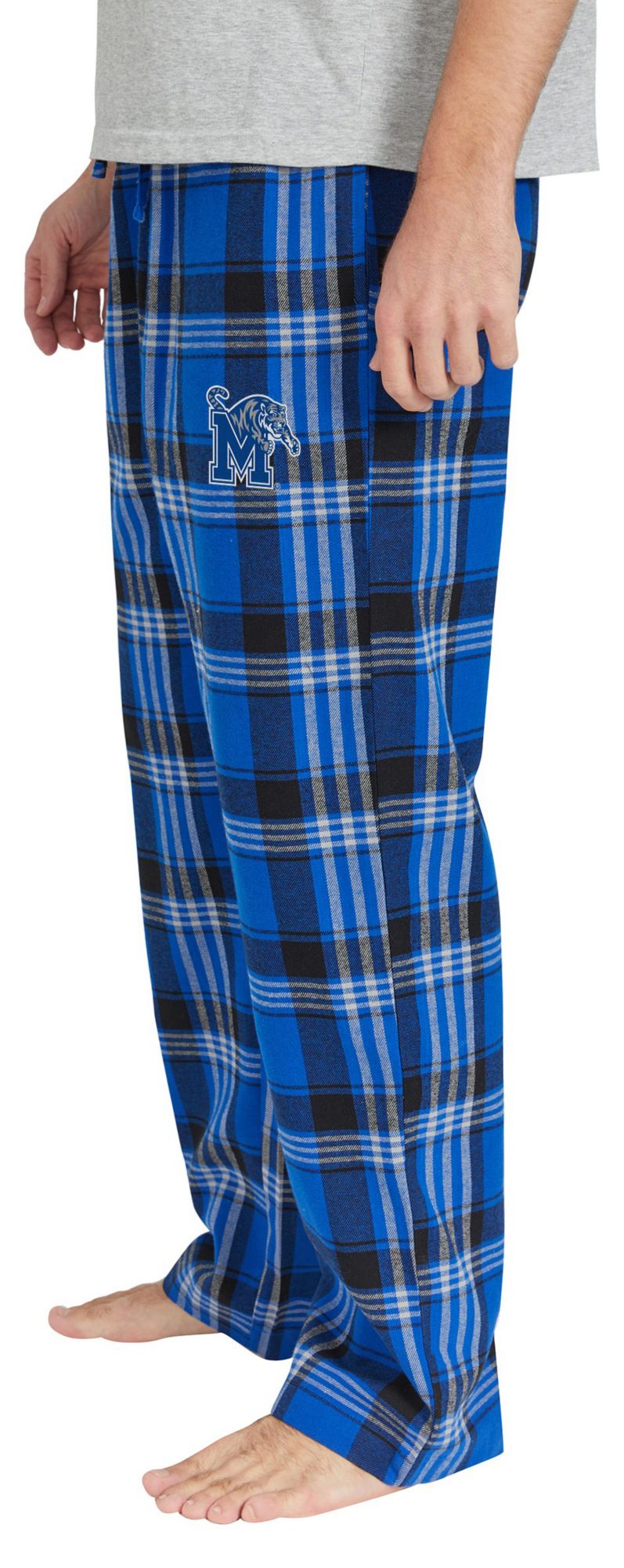 College Concepts Men's Memphis Tigers Plaid Regional Logo Flannel Pants