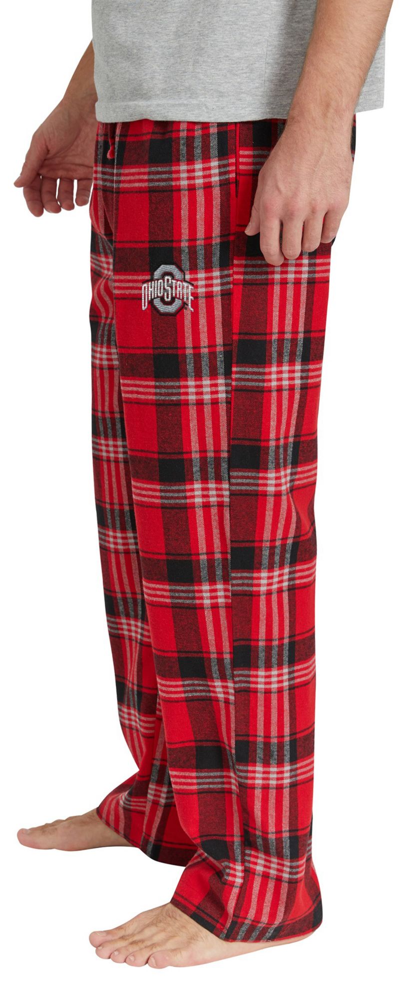 College Concepts Men's Ohio State Buckeyes Plaid Regional Logo Flannel