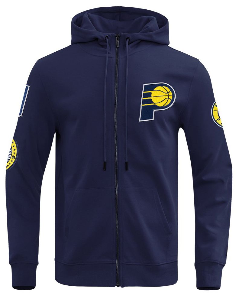 Pro Standard Men's Indiana Pacers Navy Classic Chenille Full Zip Hoodie product image
