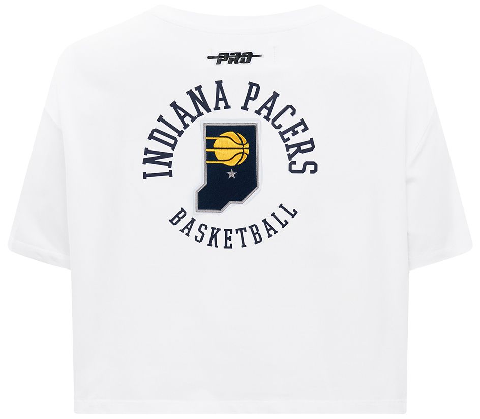 Pro Standard Women's Indiana Pacers White Crest Emblem Boxy T-Shirt product image
