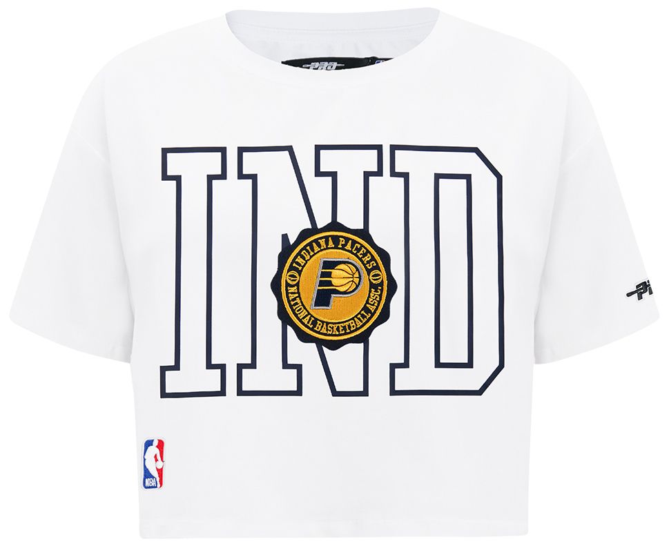 Pro Standard Women's Indiana Pacers White Crest Emblem Boxy T-Shirt product image