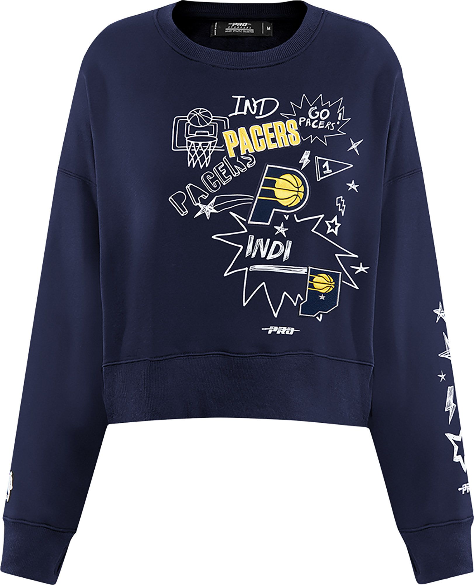 Pro Standard Women's Indiana Pacers Navy Sketchbook Crewneck Sweatshirt product image