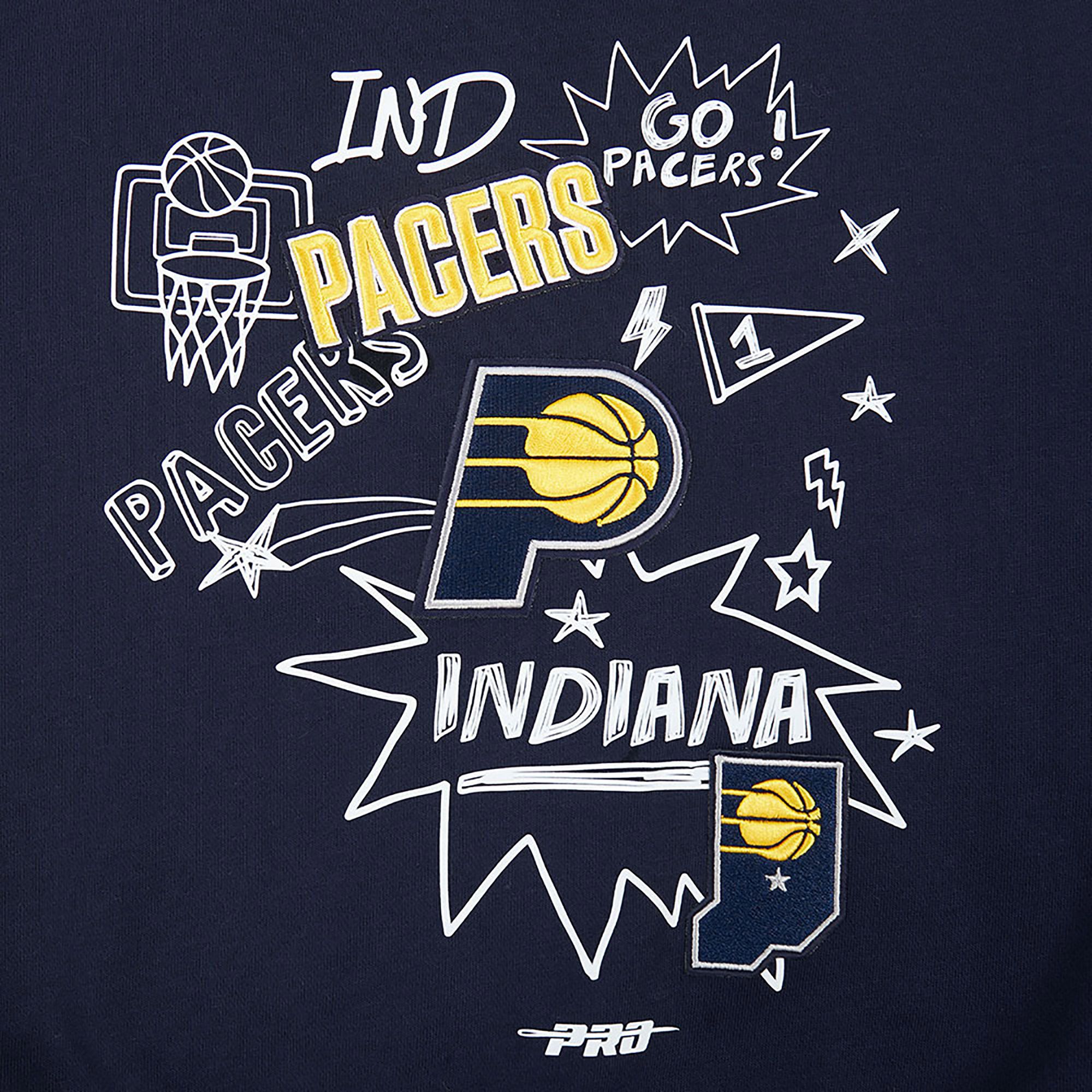 Pro Standard Women's Indiana Pacers Navy Sketchbook Crewneck Sweatshirt product image