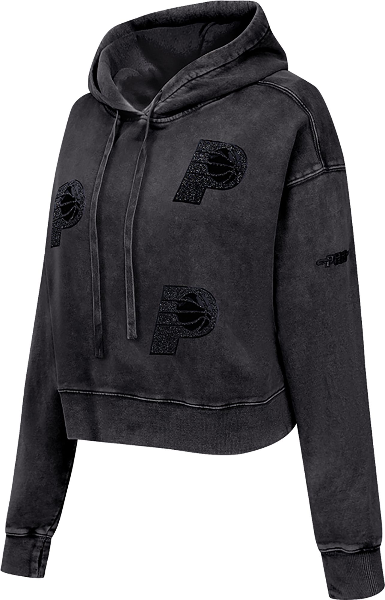 Pro Standard Women's Indiana Pacers Black Crystalline Cropped Pullover Hoodie product image