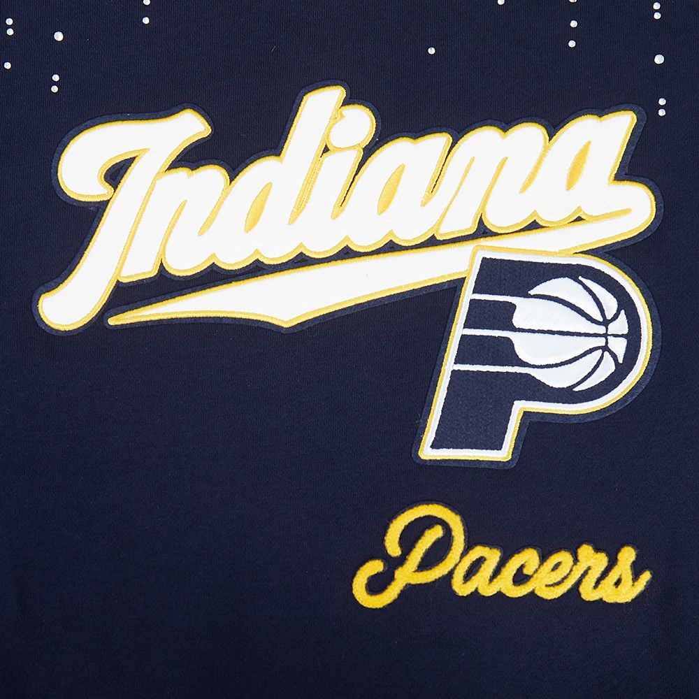 Pro Standard Women's Indiana Pacers Navy Legacy Fleece Crewneck Sweatshirt product image
