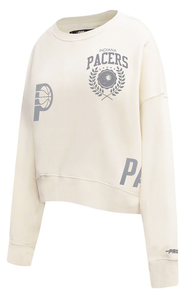 Pro Standard Women's Indiana Pacers Off White Street Team Crewneck Sweatshirt product image