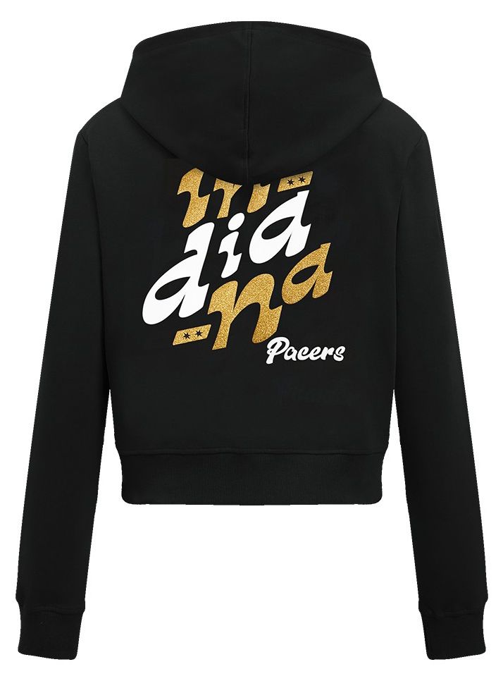 Pro Standard Women's Indiana Pacers Black Wordplay Full Zip Hoodie product image