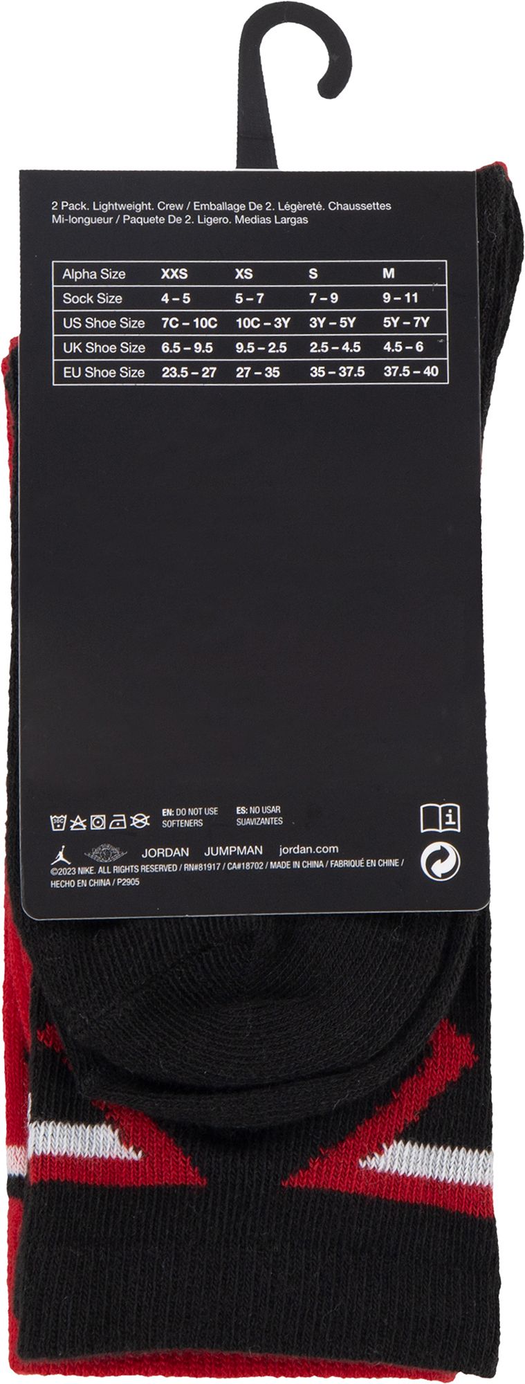 Jordan Kids' Diamond Crew Socks - 2 Pack product image