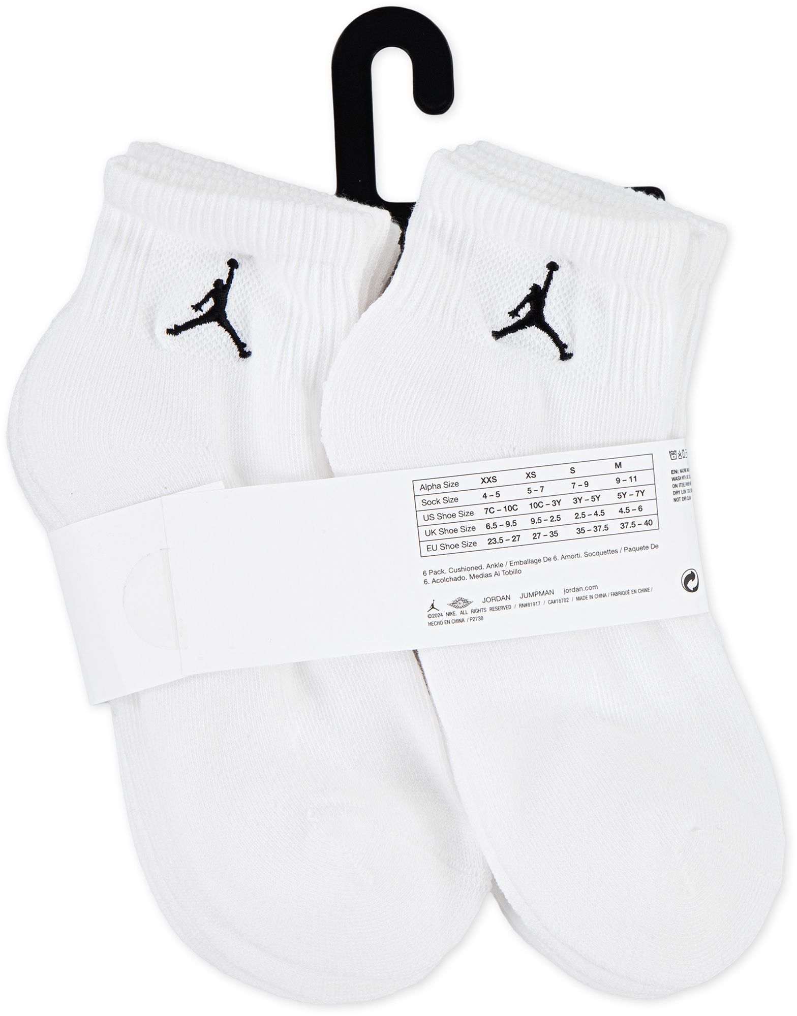 Jordan Youth Everyday Essential 6 Pack Ankle Socks product image