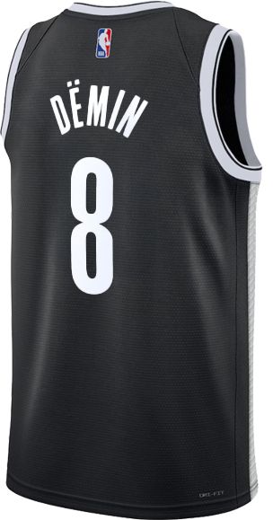 Nike Youth Brooklyn Nets Egor Demin #8 Black Swingman Icon Jersey product image