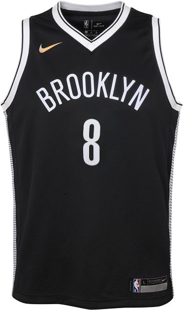 Nike Youth Brooklyn Nets Egor Demin #8 Black Swingman Icon Jersey product image