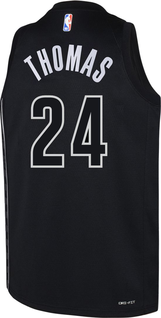Jordan Youth Brooklyn Nets Cam Thomas #24 Black Swingman Statement Jersey product image