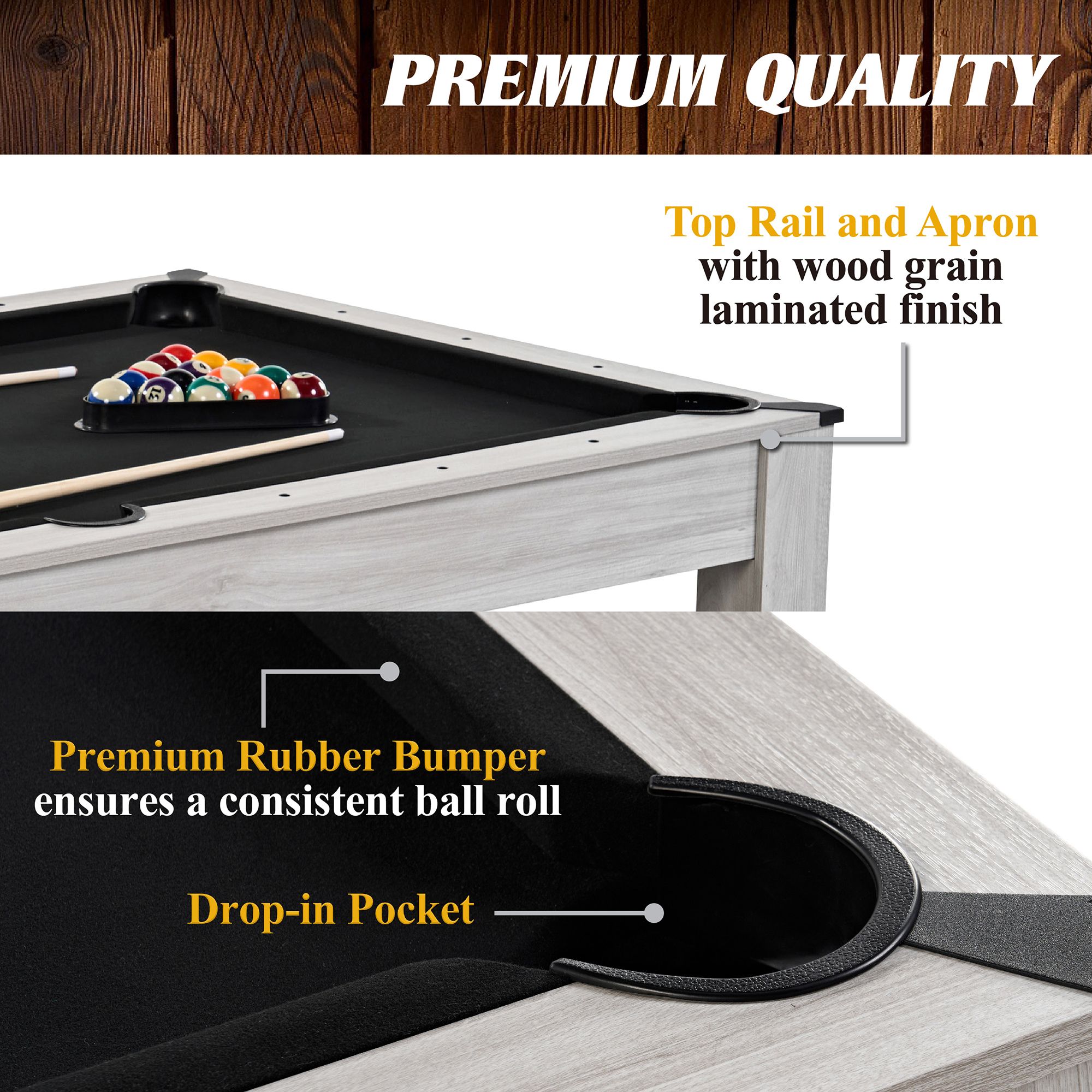 Barrington Billiards Monteray 3-in-1 Pool Table product image