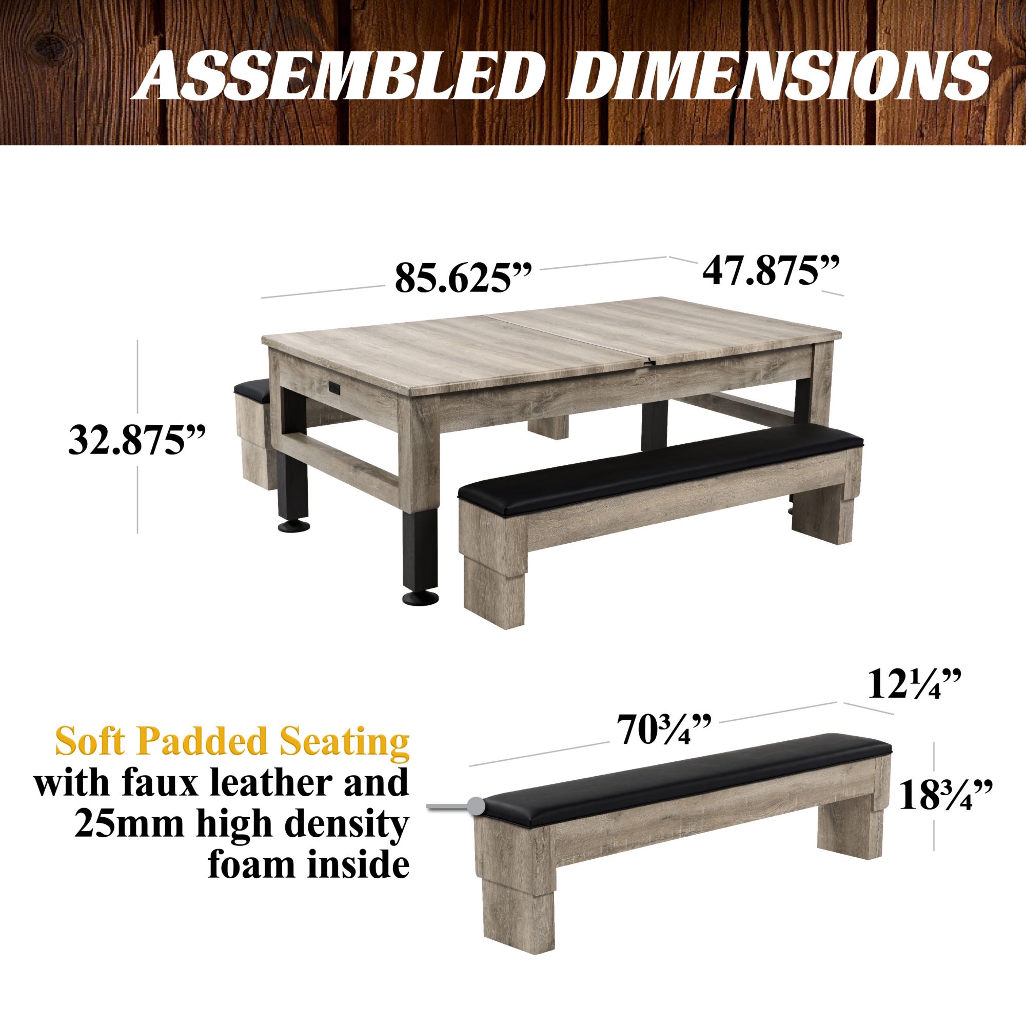 Barrington Billiards Westmont 3-in-1 Pool Table product image