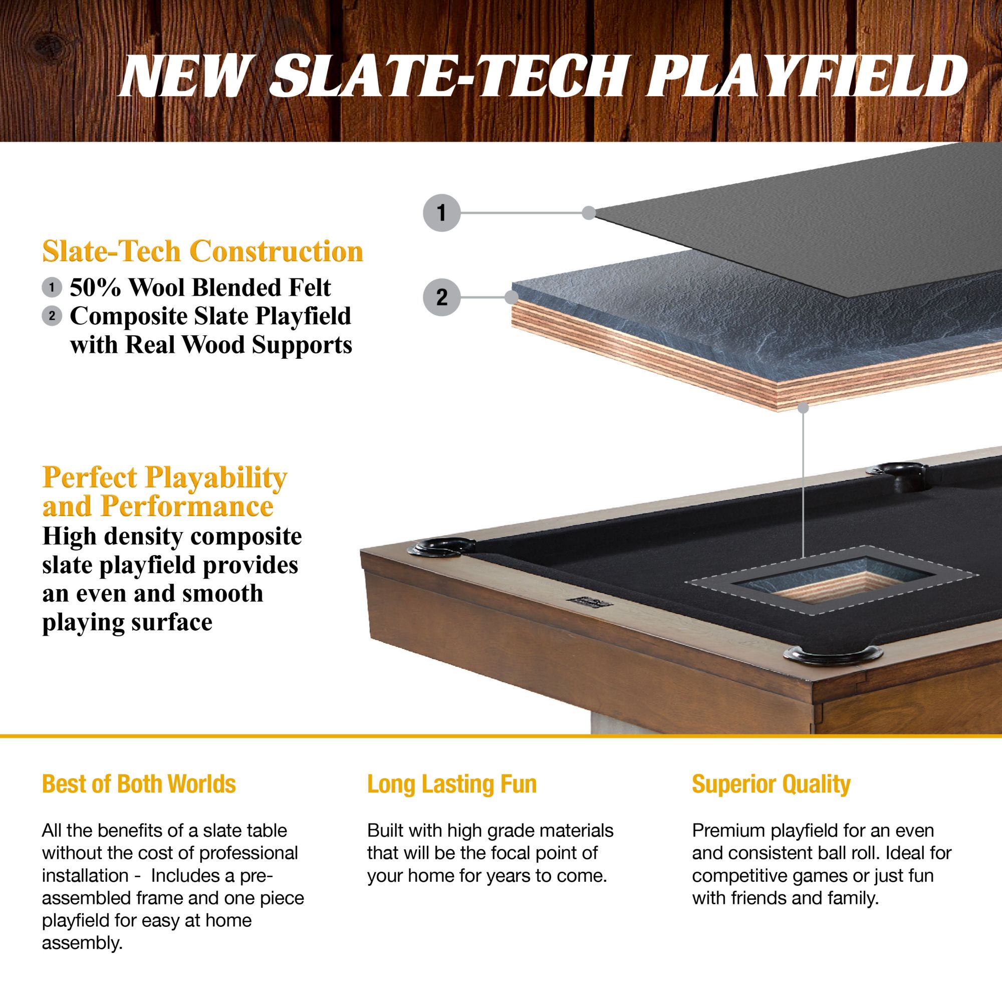 Barrington Billiards Urban Slate-Tech Pool Table product image