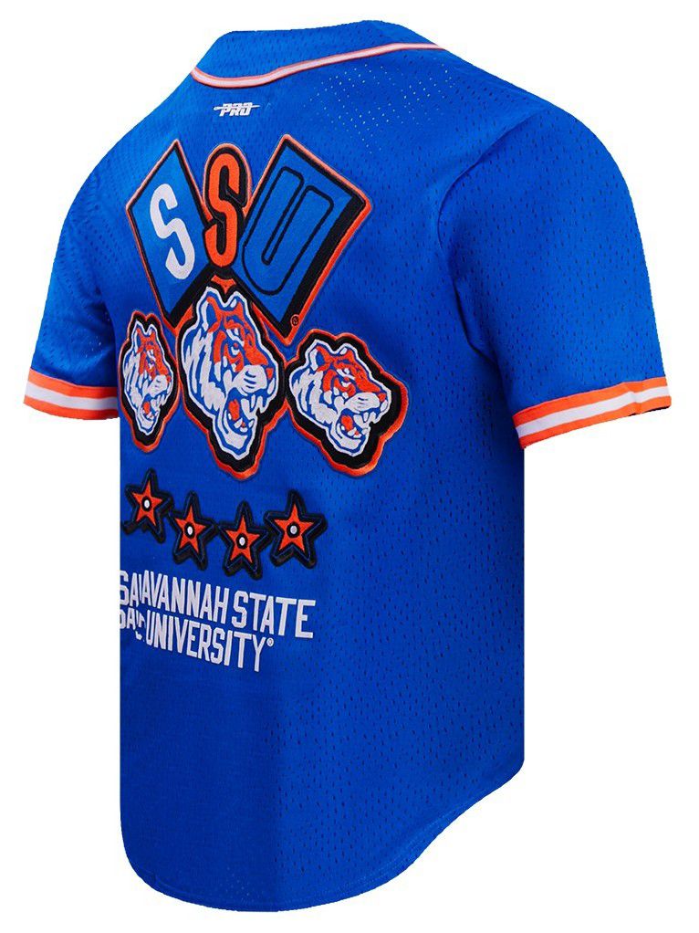 Pro Standard Men's Los Angeles Clippers Blue Classic Mesh Button Down Shirt product image