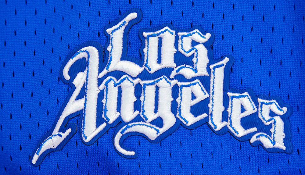 Pro Standard Men's Los Angeles Clippers Blue Classic Mesh Button Down Shirt product image