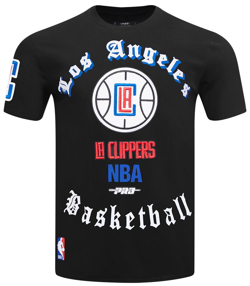 Pro Standard Men's Los Angeles Clippers Black Old English Short Sleeve T-Shirt product image