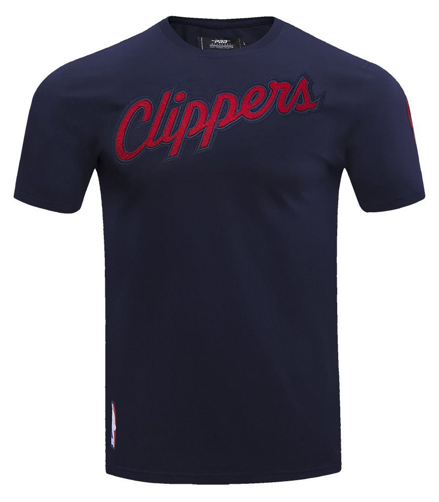 Pro Standard Men's Los Angeles Clippers Navy Classic Chenille T-Shirt product image