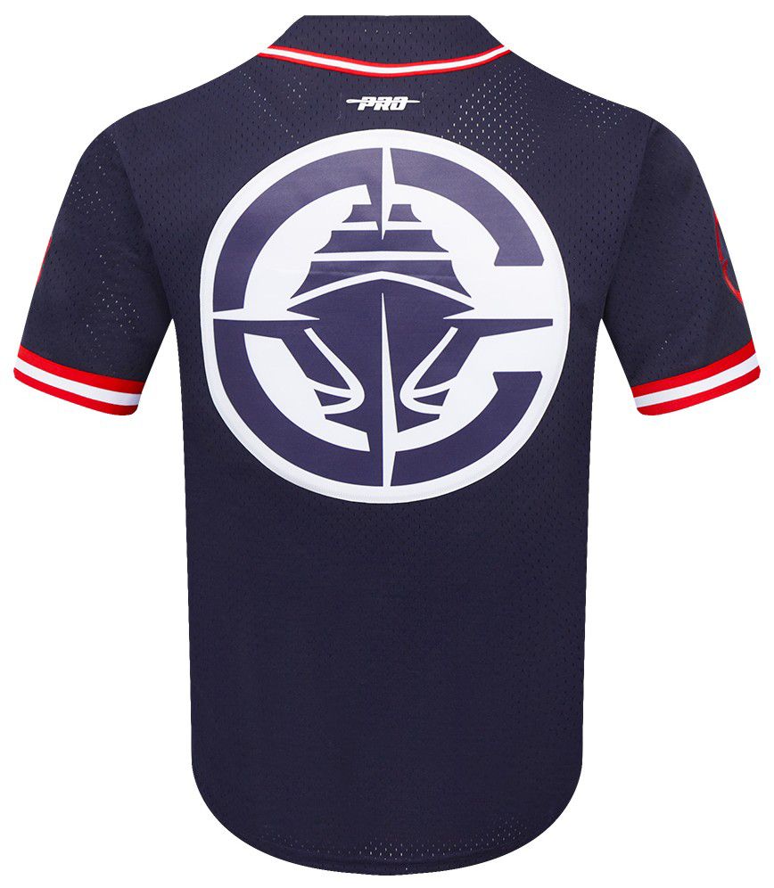 Pro Standard Men's Los Angeles Clippers Navy Mesh Button Down Shirt product image